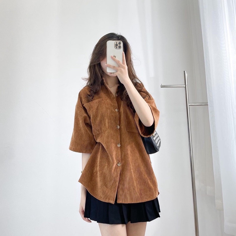 Áo sơ mi nhung mùa hè