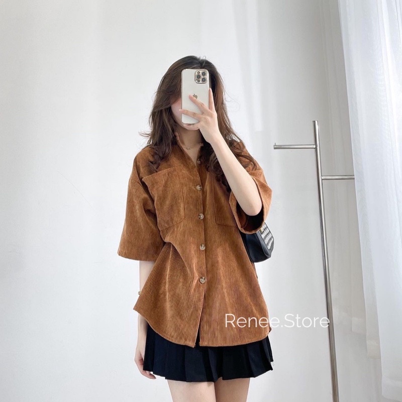 Áo sơ mi nhung mùa hè