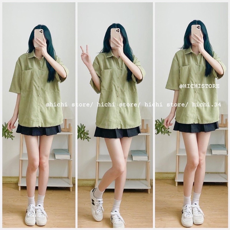 Áo sơ mi nhung mùa hè