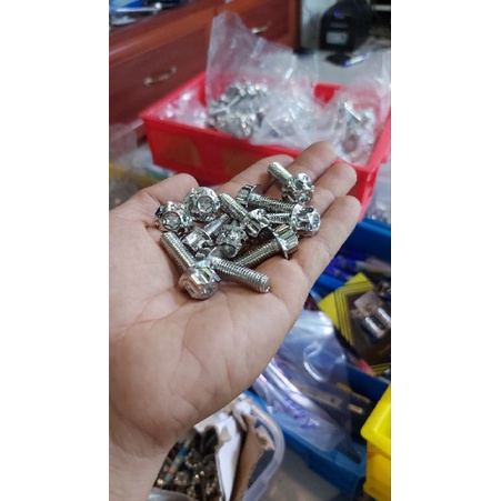 Ốc 8li đầu trụ Salaya 8li15 8li20 8li25 8li30 8li40 8li50 8li60 gắn pát heo gác chân v.v...