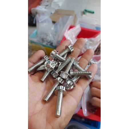 Ốc 8li đầu trụ Salaya 8li15 8li20 8li25 8li30 8li40 8li50 8li60 gắn pát heo gác chân v.v...