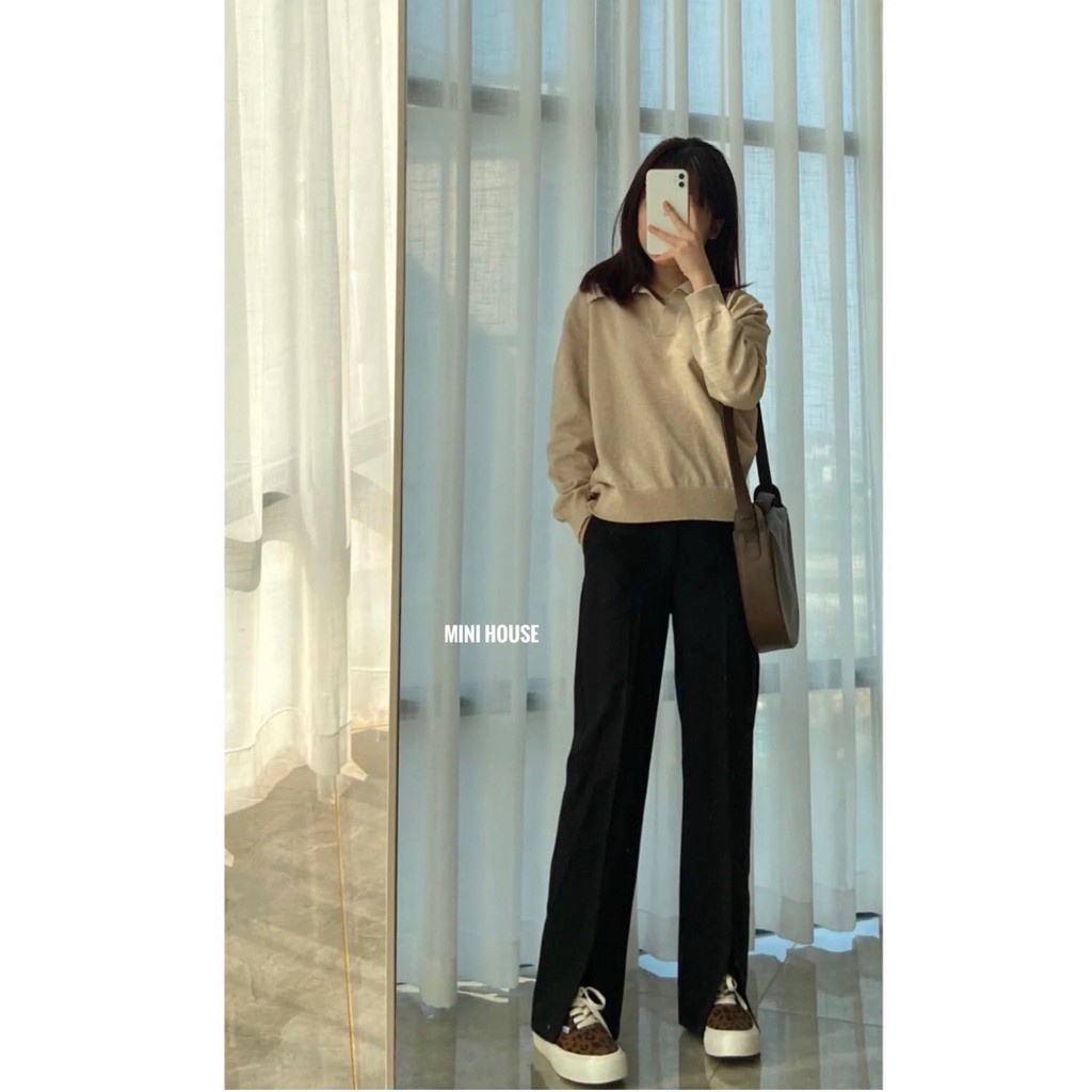 free ship1 [ẢNH THẬT ]QUẦN ĐEN XẺ ỐNG oke | BigBuy360 - bigbuy360.vn