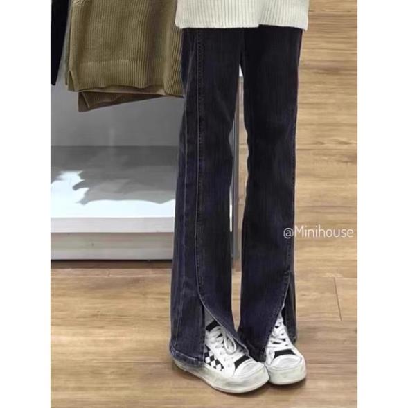 free ship1 Quần jeans xẻ ống xám khói oke | BigBuy360 - bigbuy360.vn