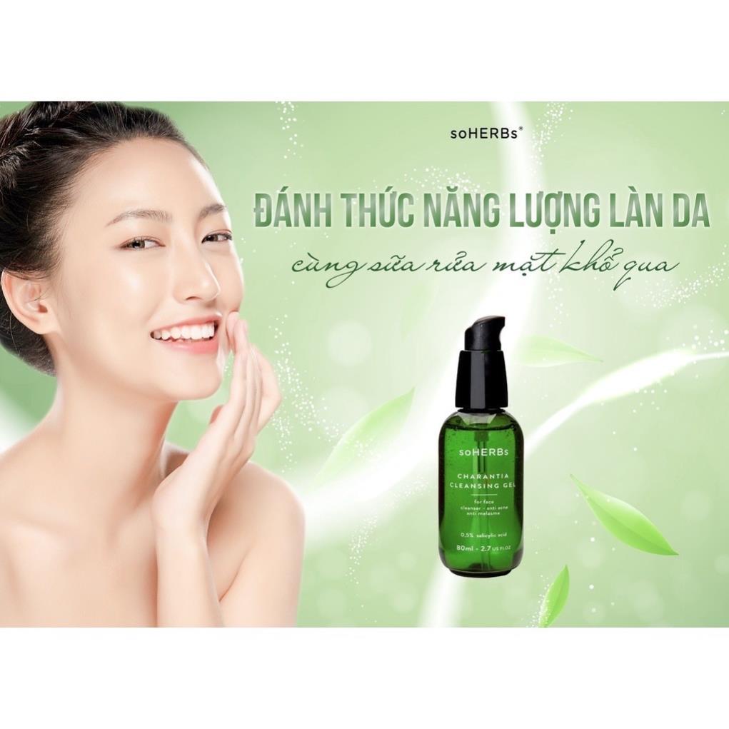 [ CHÍNH HÃNG 100%] Sữa Rửa Mặt Dạng Gel Tinh Chất Khổ Qua Cho Da Dầu Mụn , Nhạy Cảm Soherbs 80ml - Giảm Mụn Mờ Thâm