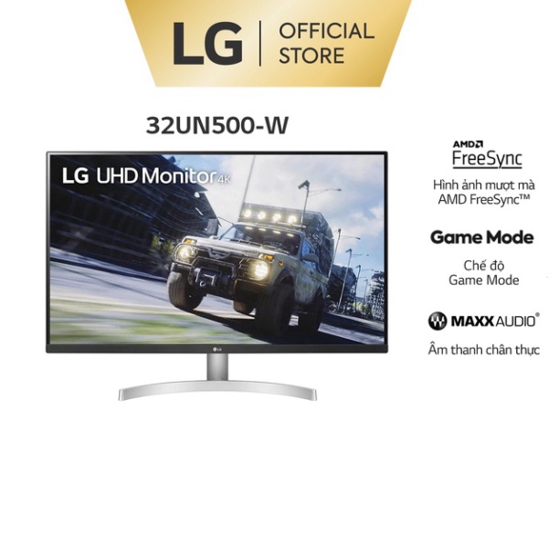 Màn Hình LG 32UN500-W UHD 4K 315'' VA HDR Loa 5W - Hàng Chính Hãng ]