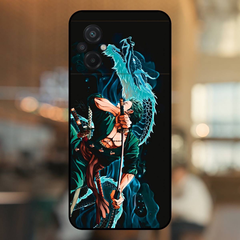 Ốp lưng điện thoại Poco M5 viền đen Zoro One Piece Đảo Hải Tặc