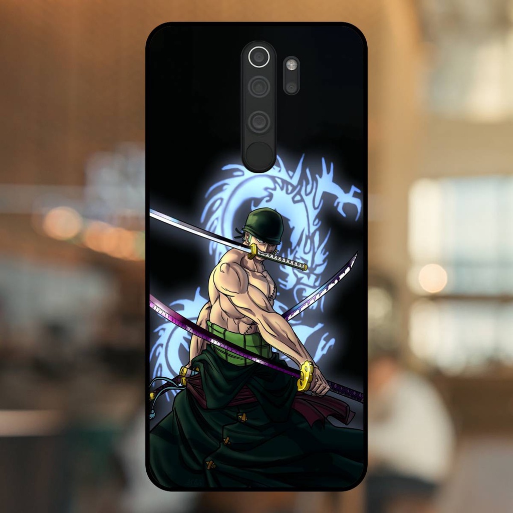 Ốp lưng điện thoại Redmi Note 8 viền đen Zoro One Piece Đảo Hải Tặc