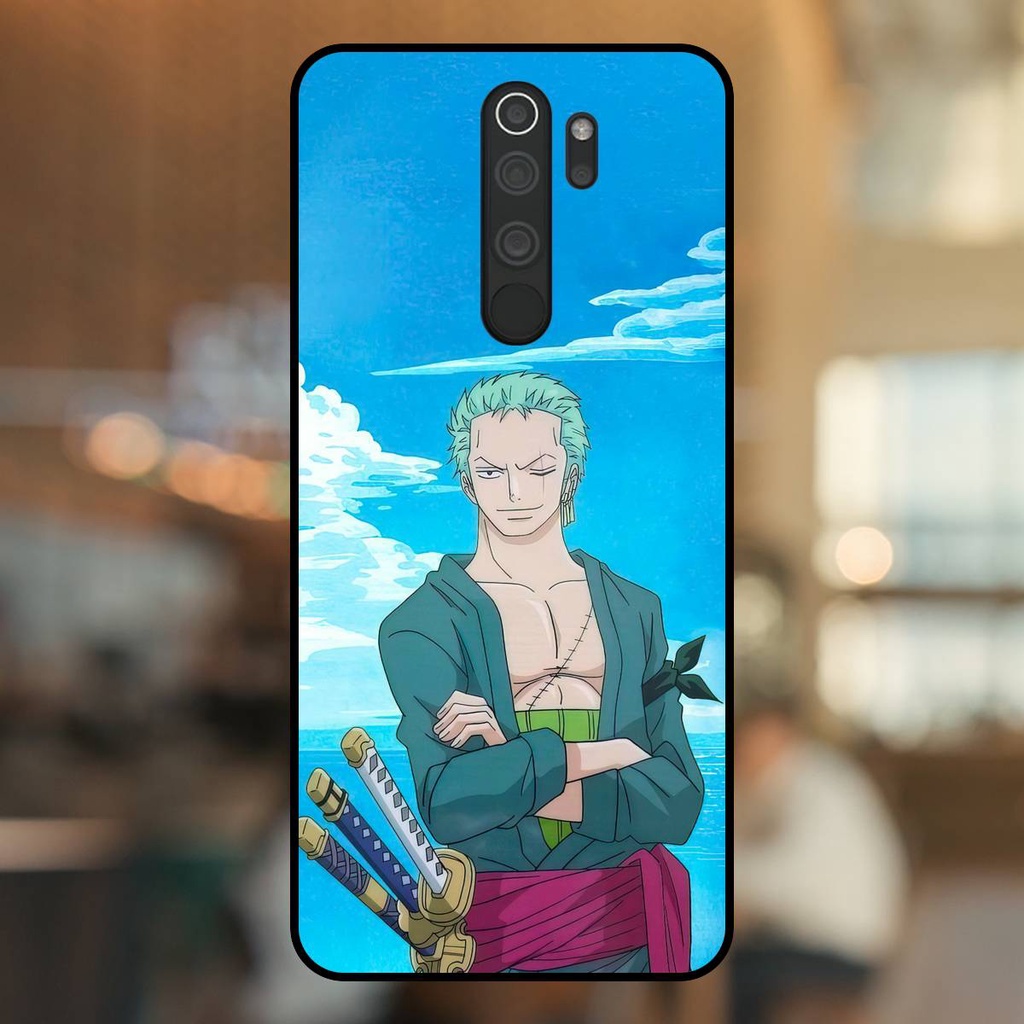 Ốp lưng điện thoại Redmi Note 8 viền đen Zoro One Piece Đảo Hải Tặc