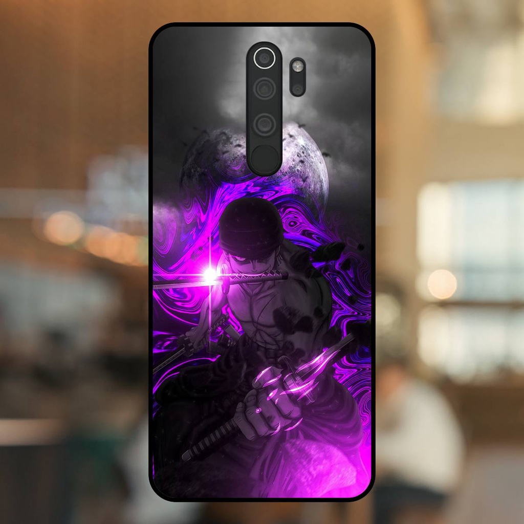 Ốp lưng điện thoại Redmi Note 8 viền đen Zoro One Piece Đảo Hải Tặc