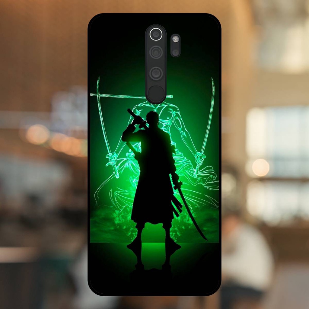 Ốp lưng điện thoại Redmi Note 8 viền đen Zoro One Piece Đảo Hải Tặc