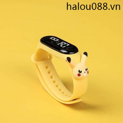 Đồng Hồ Đeo Tay Điện Tử Chống Nước Có Đèn LED In Hình Hoạt Hình Đơn Giản Phong Cách Hàn Quốc Cho Học Sinh Tiểu Học Nam Nữ