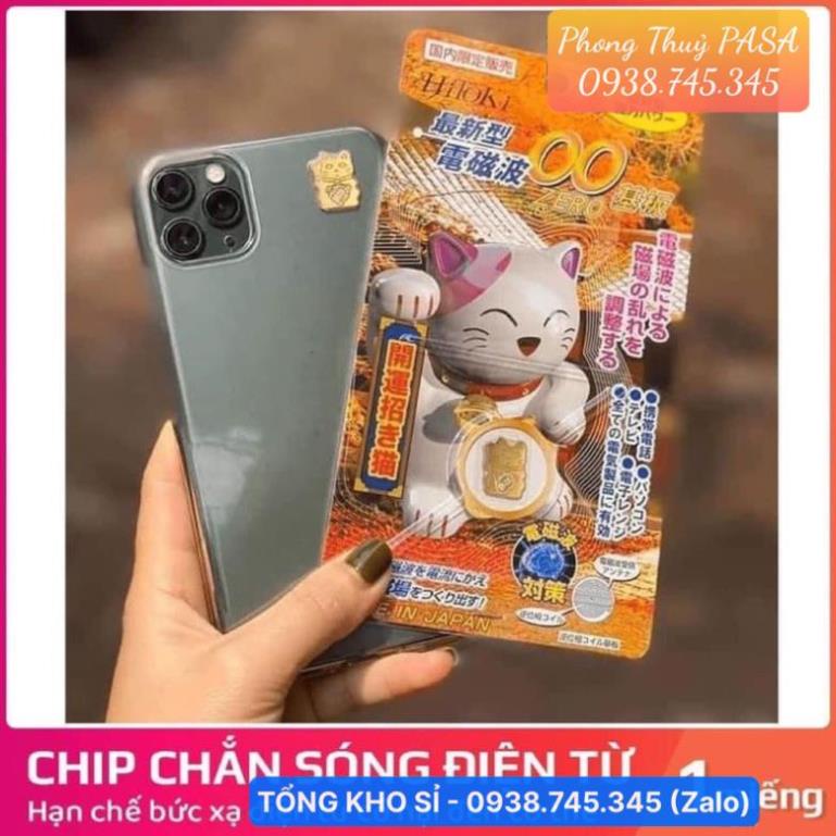 Chip Ngăn Bức Xạ Điện Từ HiToKi Nhật Bản( Mèo Thần Tài) Chính Hãng