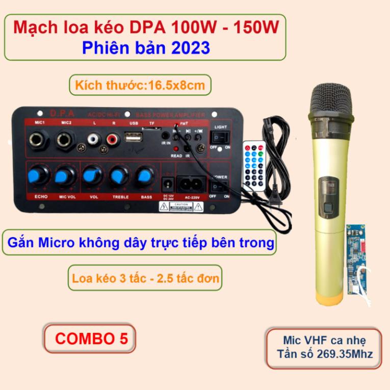 Mạch loa kéo DPA công suất 100W - 150W phiên bản 2023 Kèm Micro
