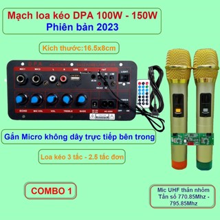 Mạch loa kéo dpa công suất 100w - 150w phiên bản 2023 kèm micro