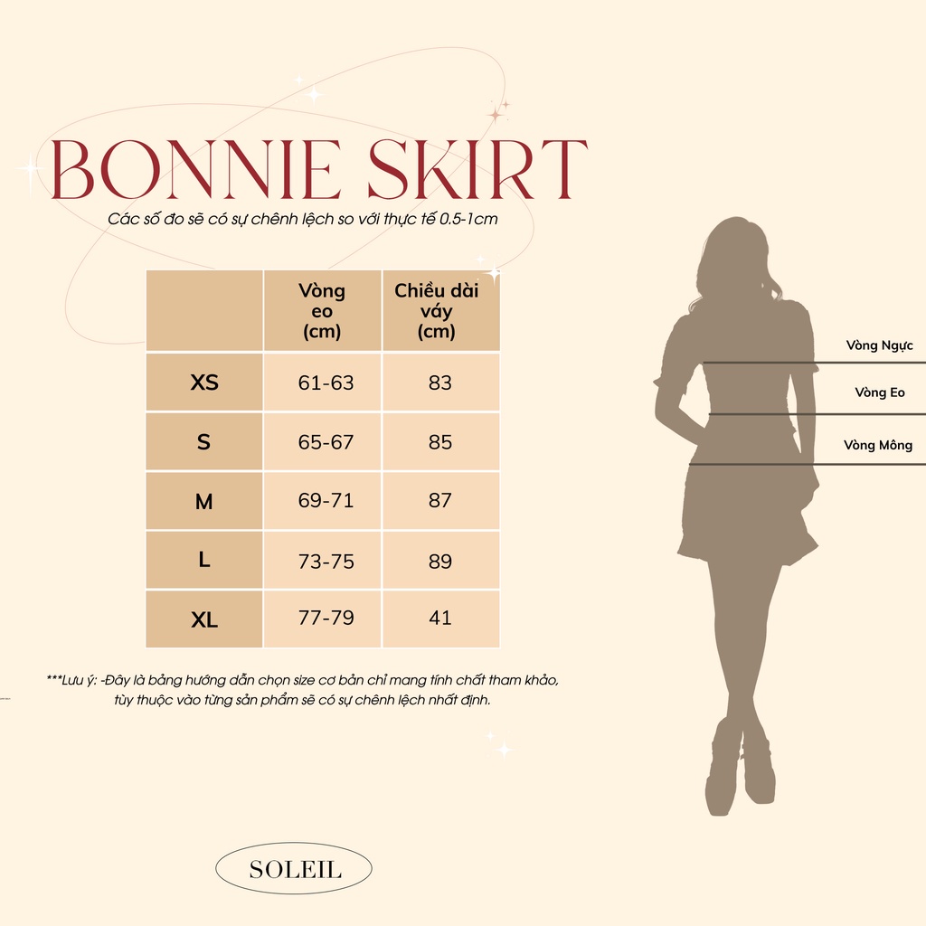 Chân Váy Dáng Dài Nữ SOLEIL ROOM Thiết Kế Cạp Cao Xếp Ly Bồng Bềnh  BONNIE SKIRT