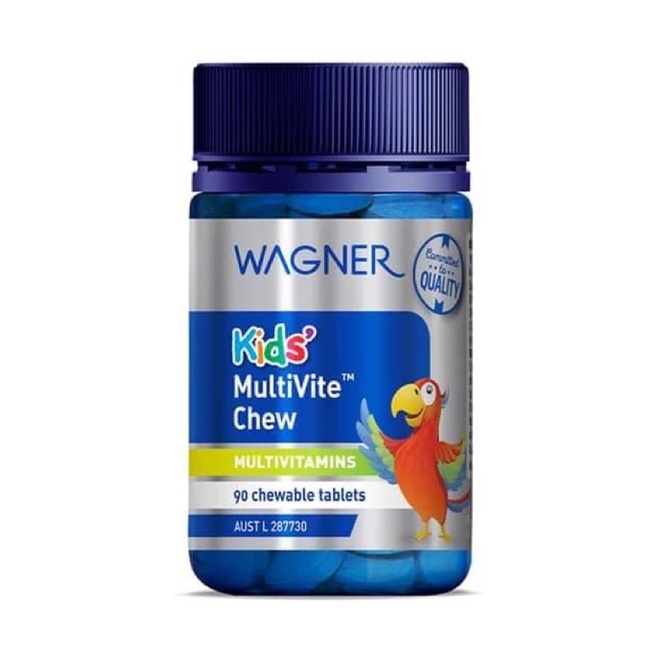 Viên nhai bổ sung vitamin tổng hợp cho trẻ Wagner Kids Multivite Chew 90 Tablets Lọ 90 viên