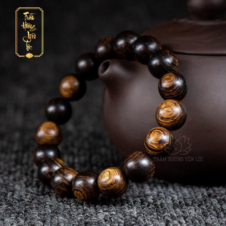 Vòng Gỗ Trầm Hương Sánh Chìm Trầm Hương Yên Lộc Trầm Hương Đủ Kích Thước Nam Nữ THYL030