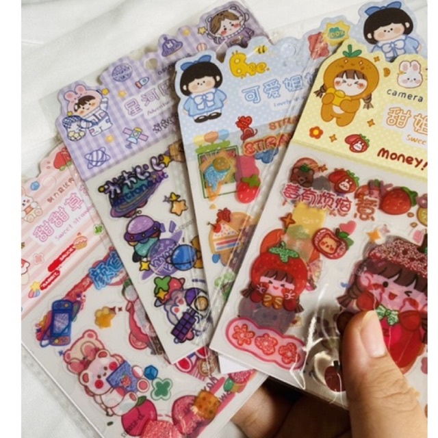 Set 3 tấm sticker trang trí