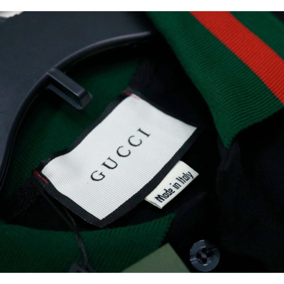 ÁO Polo Gucci WEB STRIPE Polo Gucci Basic Phối Viền Cổ Vải Cotton 100% The.Base