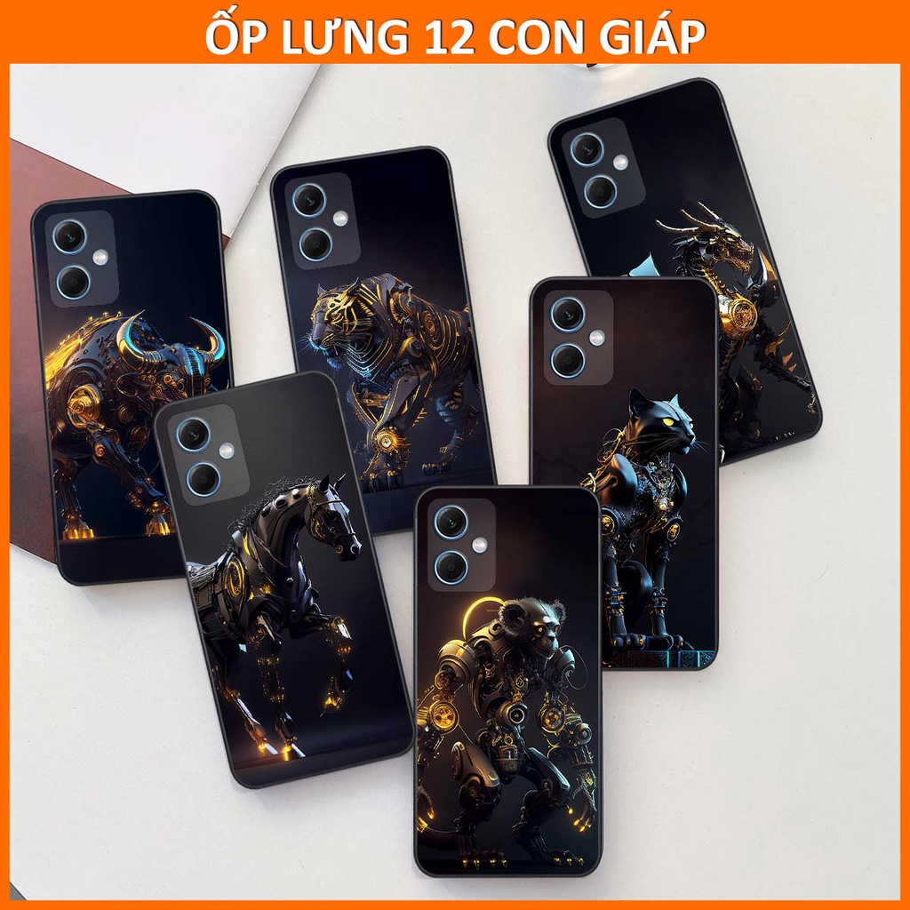 Ốp lưng Xiaomi Redmi Note 12 4G / Note 12 5G hình 12 con giáp robot người máy siêu ngầu, rẻ bền đẹp