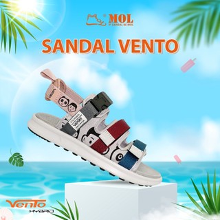 Giày sandal nữ 3 quai ngang Vento NB80R màu đỏ