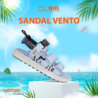 Giày sandal nữ 3 quai ngang Vento NB80XD màu xanh