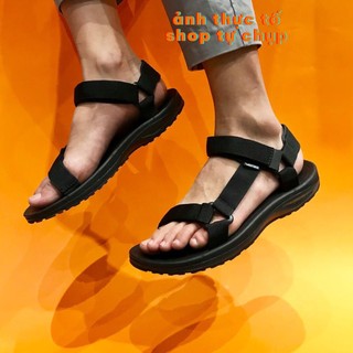 Giày sandal nam quai ngang Vento NV25B màu đen có big size 44 45 (Form to, inb Shop tư vấn size)