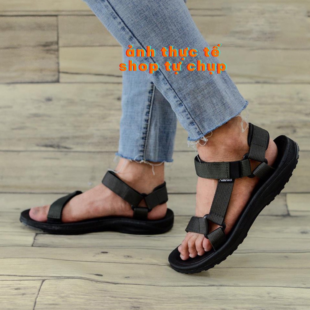 Giày sandal nam quai ngang Vento NV25G màu xám có big size 44 45