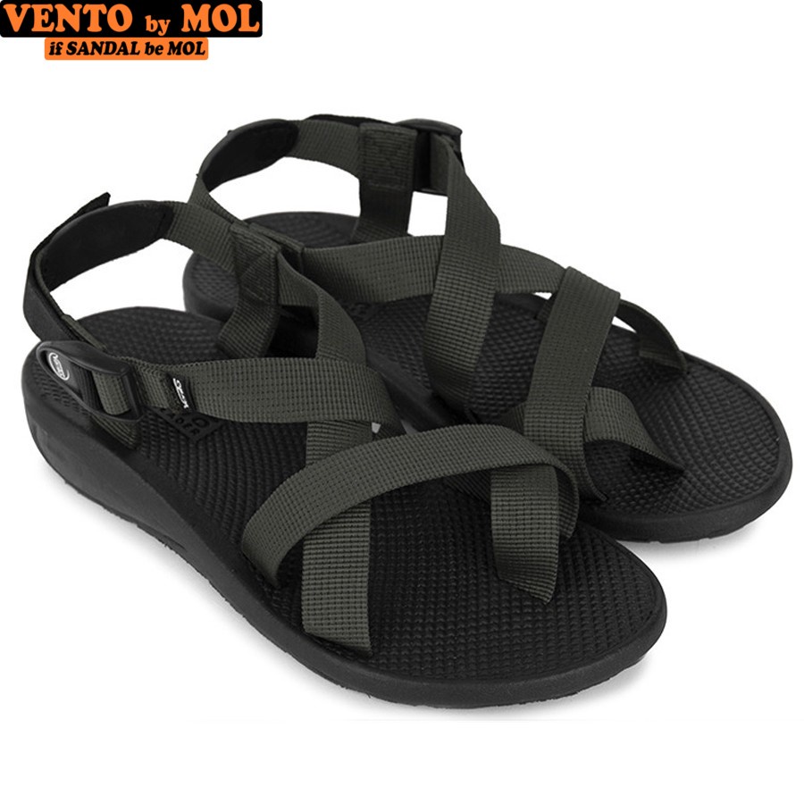 Giày sandal nam quai chéo xỏ ngón Vento NV65G màu xám