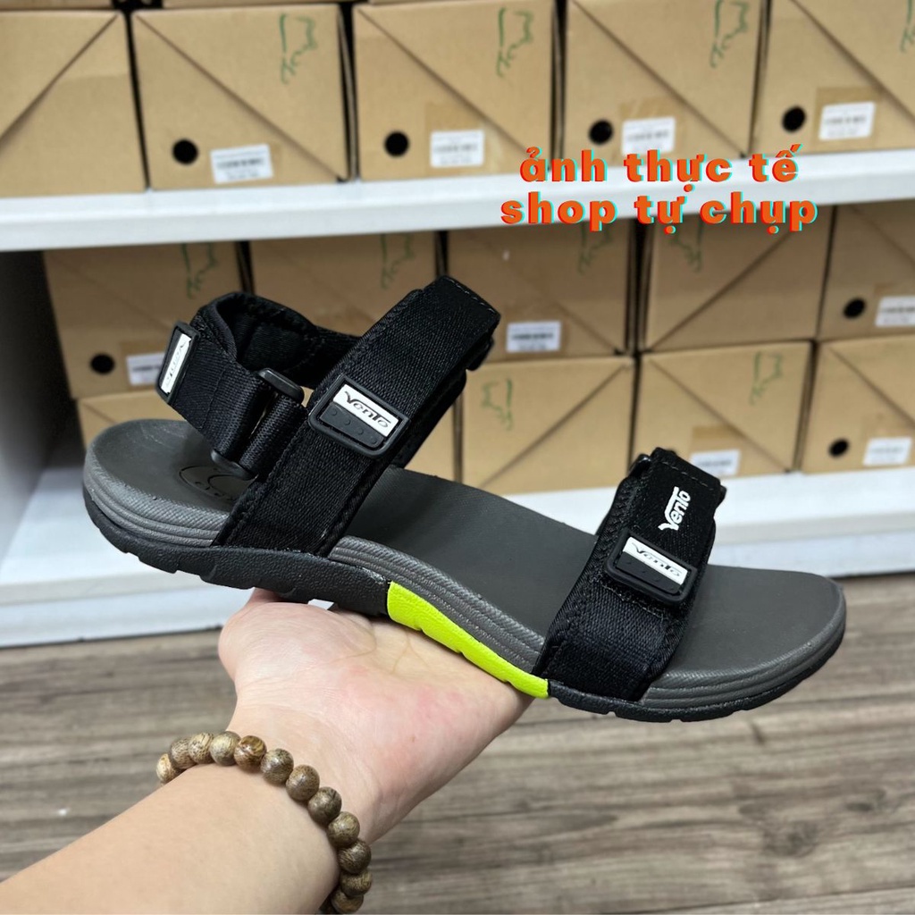 Giày sandal nam 2 quai ngang Vento NV4575B màu đen có big size 44 45 có big size 44 45