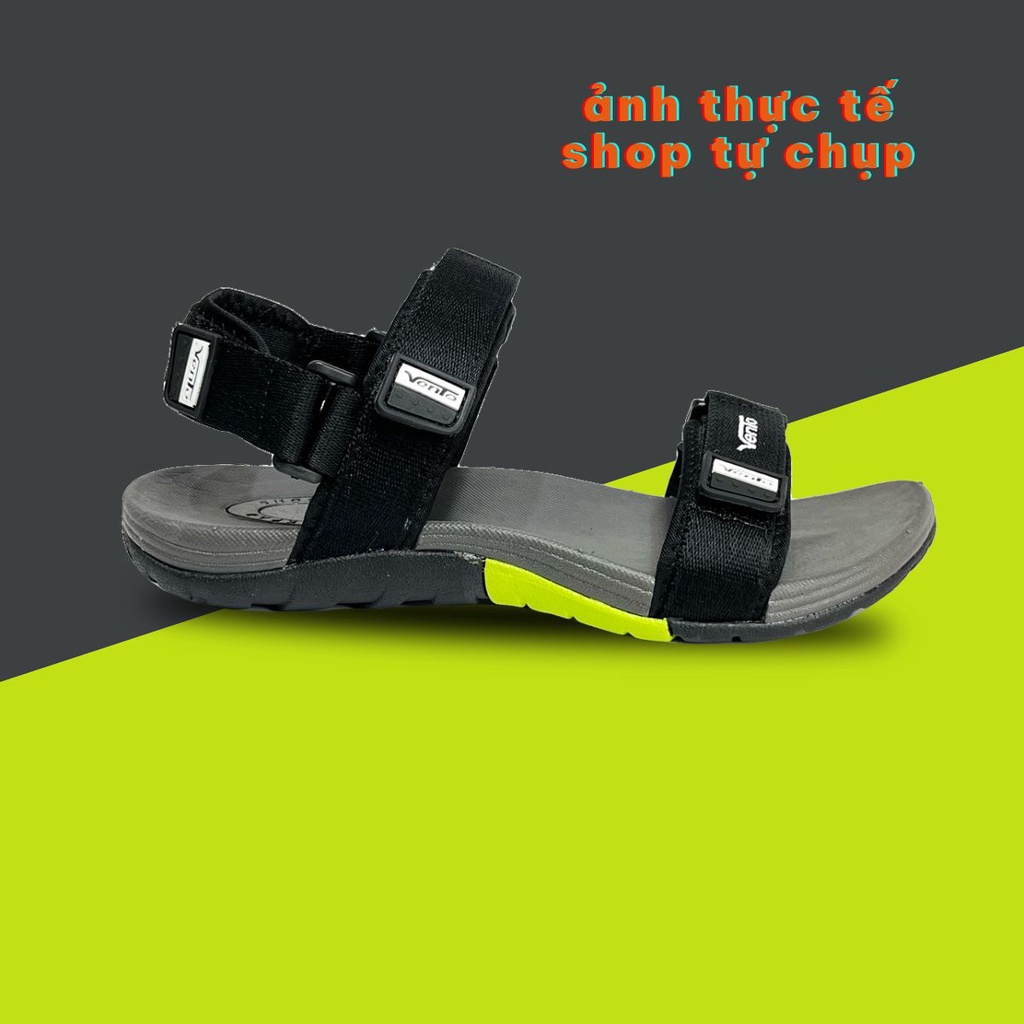 Giày sandal nam 2 quai ngang Vento NV4575B màu đen có big size 44 45 có big size 44 45