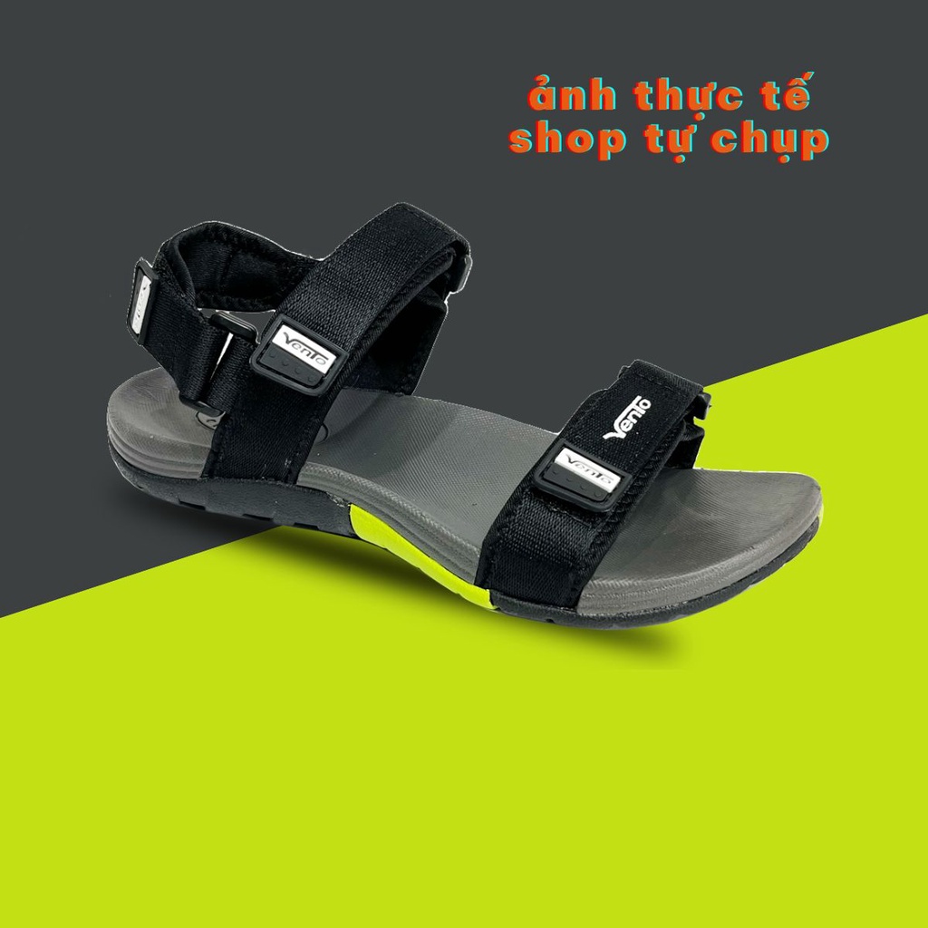 Giày sandal nam 2 quai ngang Vento NV4575B màu đen có big size 44 45 có big size 44 45