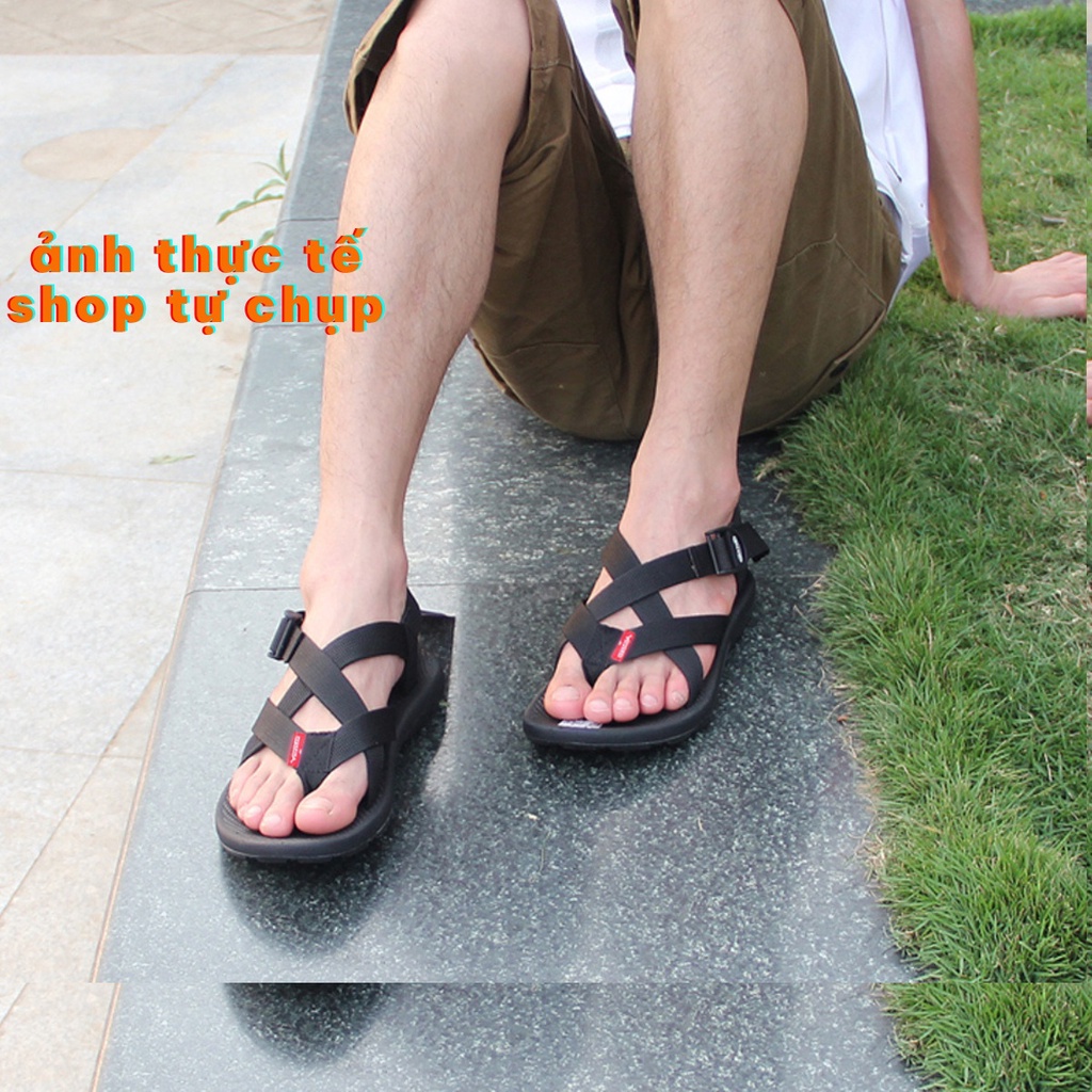 Giày sandal nam quai chéo Vento NV7189B màu đen