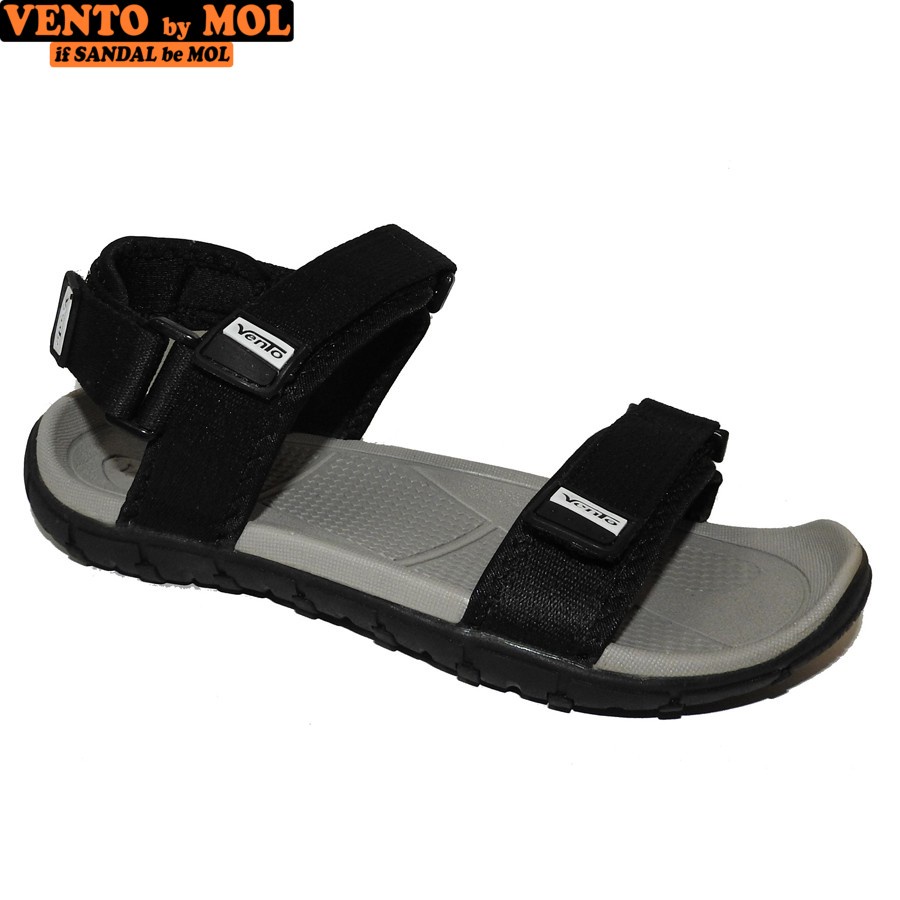 Giày sandal nam 2 quai ngang Vento NV8302B màu đen có big size 44 45