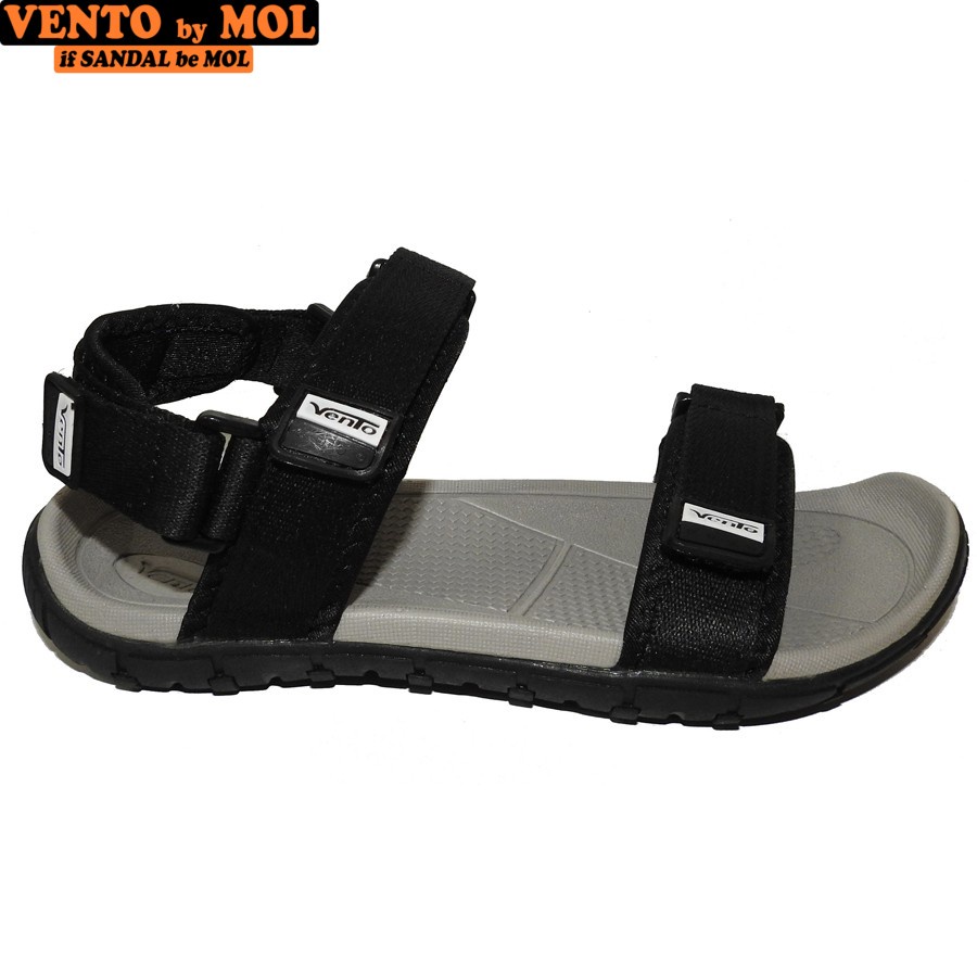 Giày sandal nam 2 quai ngang Vento NV8302B màu đen có big size 44 45