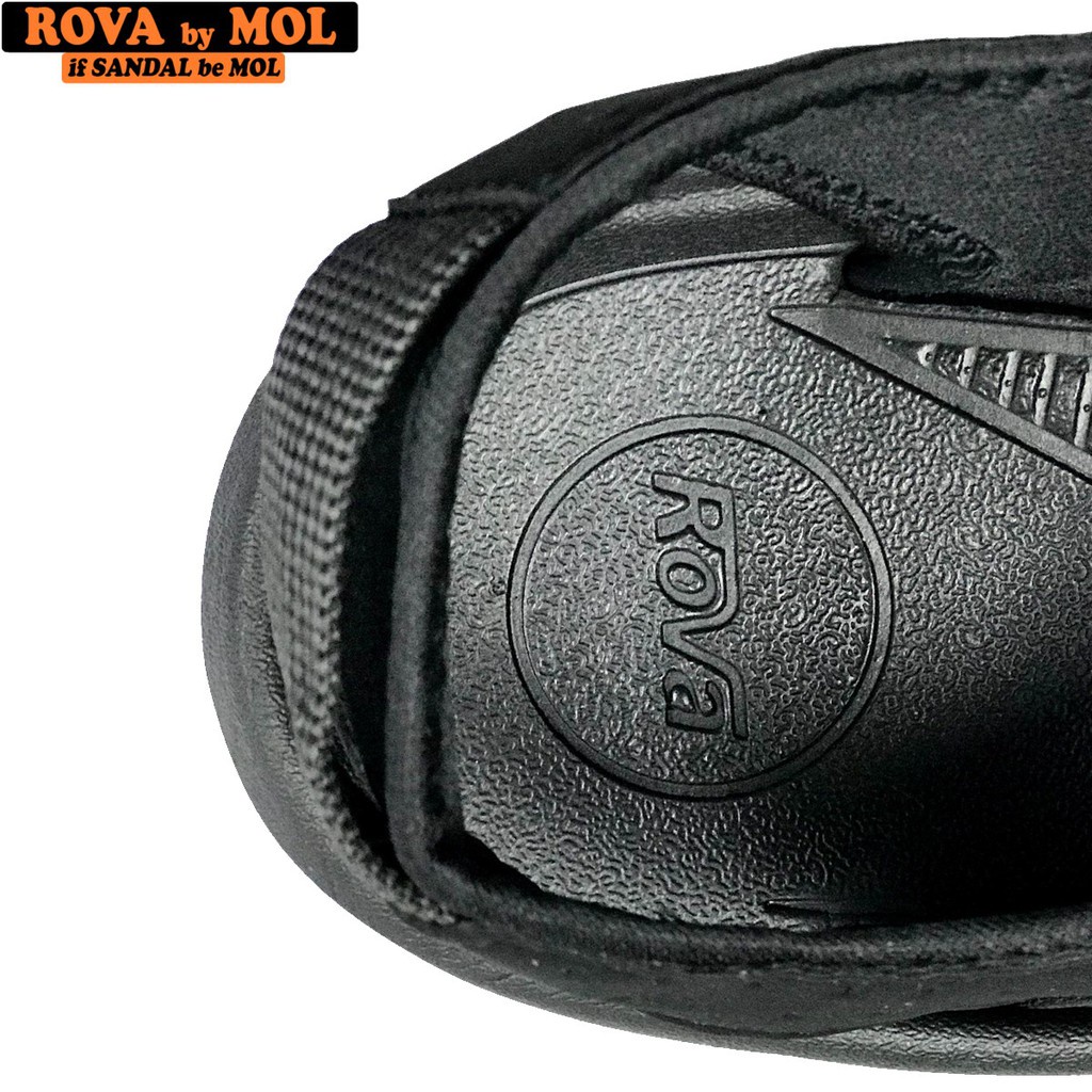 Giày sandal nam quai ngang Rova RV873B màu đen