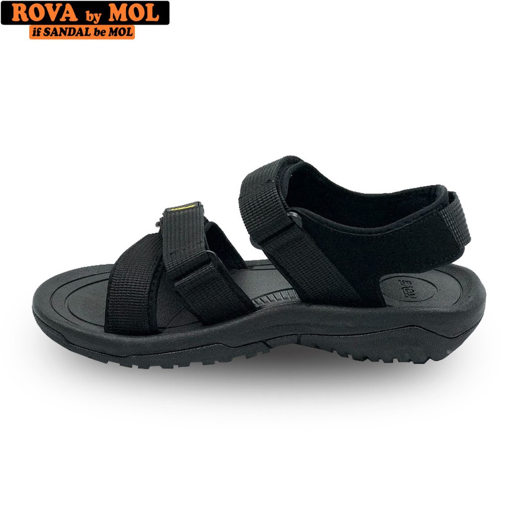 Giày sandal nam quai ngang Rova RV873B màu đen