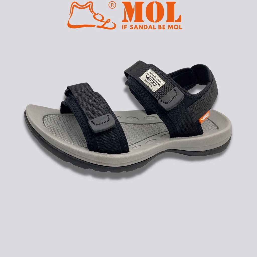 Giày sandal nam 2 quai ngang Vento SD7939B màu đen có big size 44 45