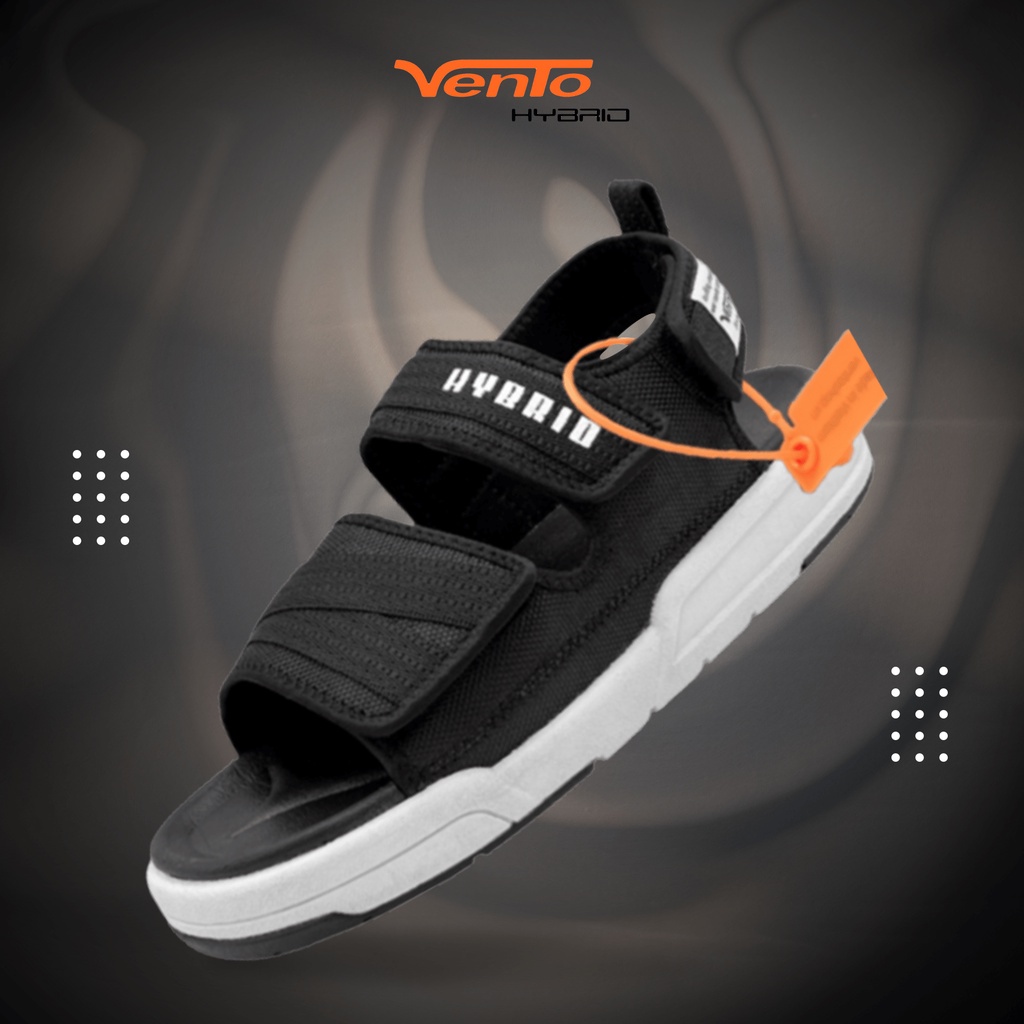 Giày sandal nam quai ngang Vento SD10035B màu đen có big size 44