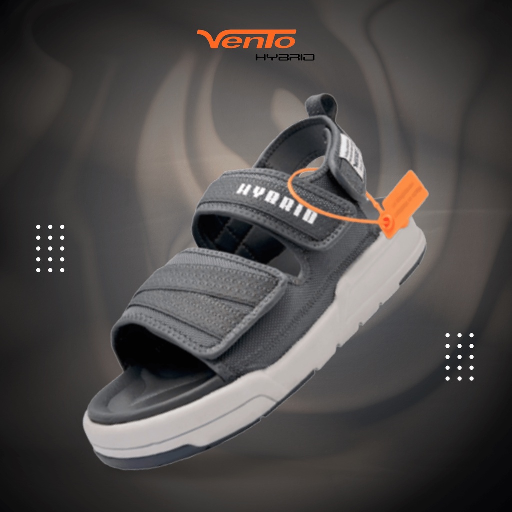 Giày sandal nam quai ngang Vento SD10035G màu xám có big size 44
