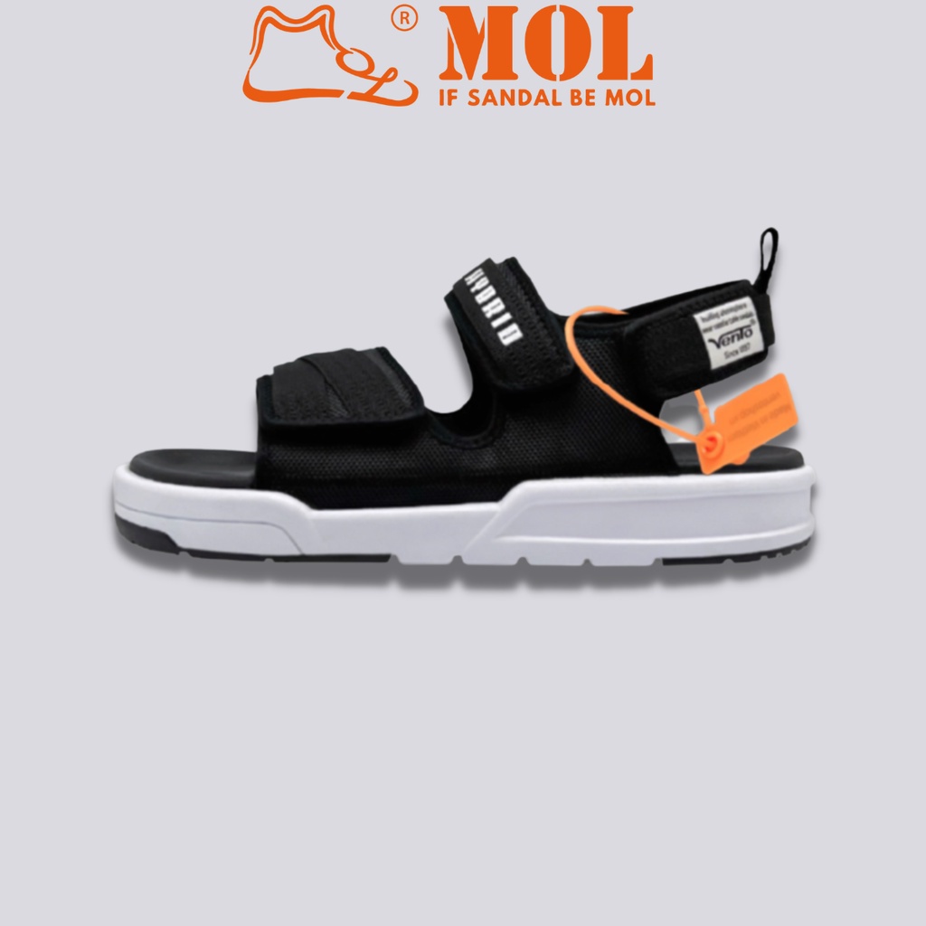 Giày sandal nam quai ngang Vento SD10035B màu đen có big size 44