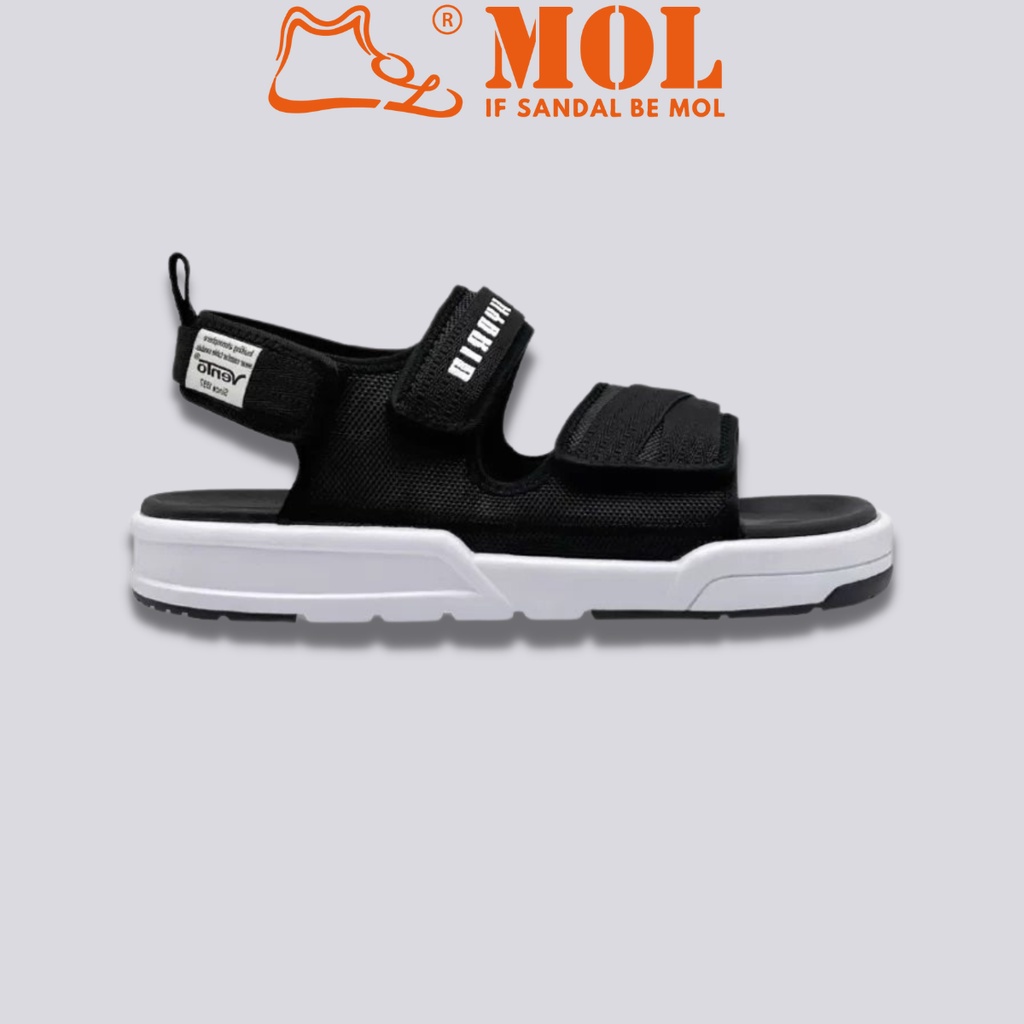 Giày sandal nam quai ngang Vento SD10035B màu đen có big size 44