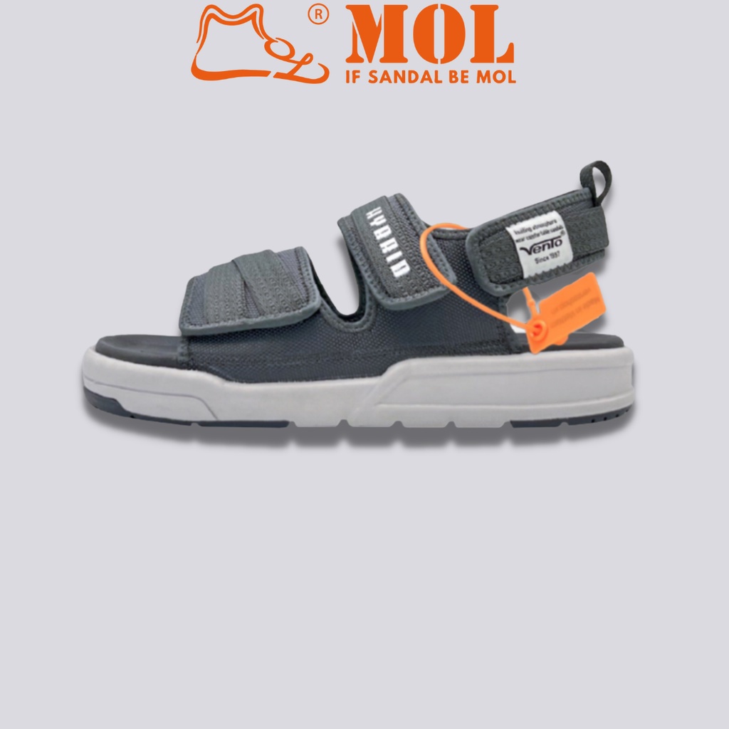 Giày sandal nam quai ngang Vento SD10035G màu xám có big size 44