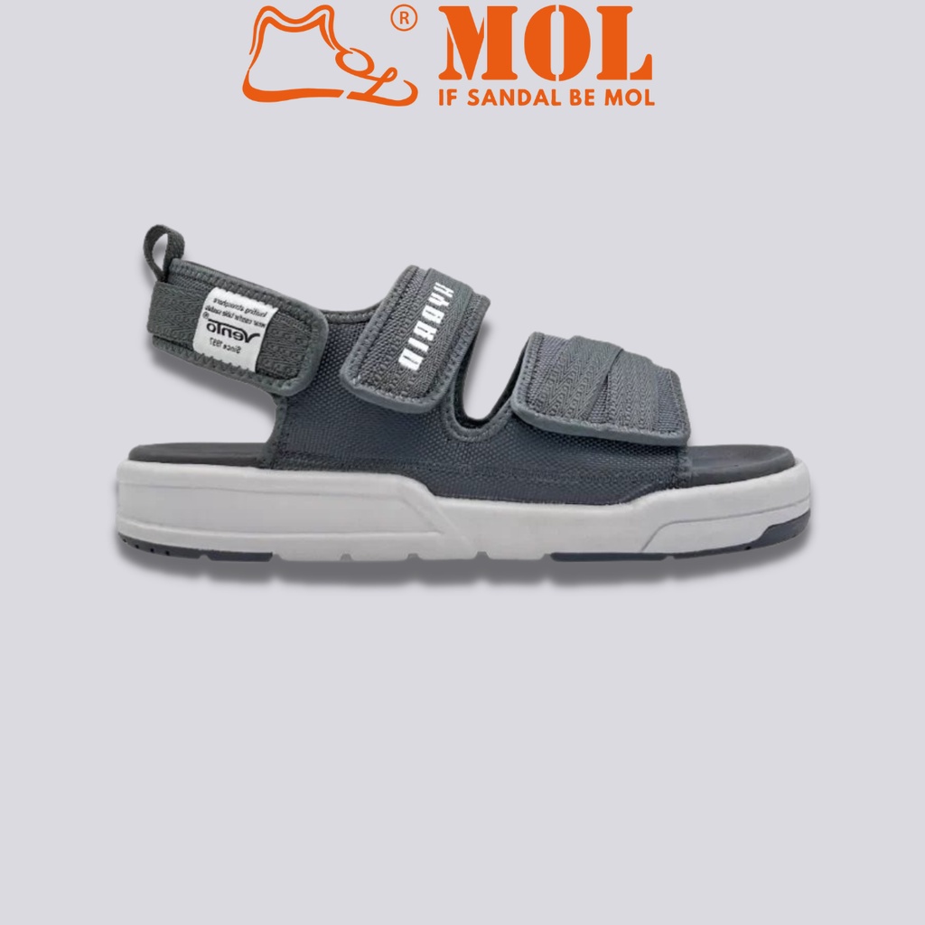 Giày sandal nam quai ngang Vento SD10035G màu xám có big size 44
