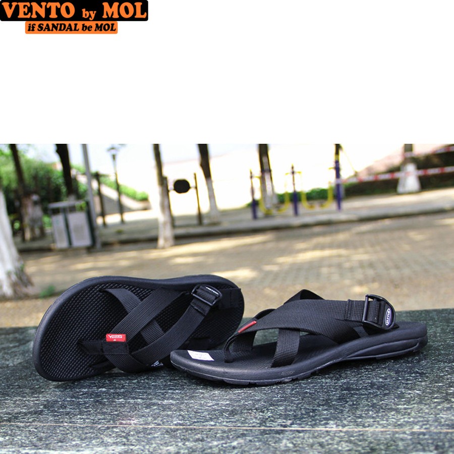 Dép nam quai chéo Vento VT1189B màu đen