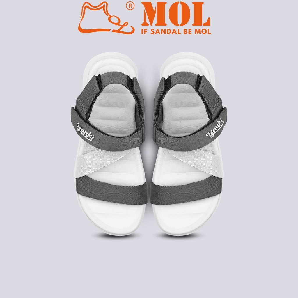 Giày sandal nam nữ unisex quai chữ Z hiệu  Yanki YY021G2 màu xám