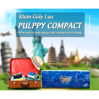 Khăn giấy lụa bỏ túi pulppy 3 lớp 1 lốc 10 gói