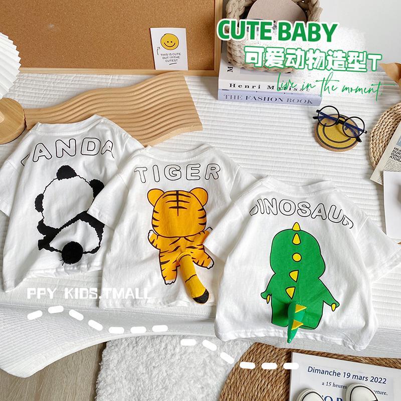 Áo Thun Tay Ngắn Chất Liệu Cotton Mỏng Thoáng Khí Thời Trang Mùa Hè Cho Bé Trai