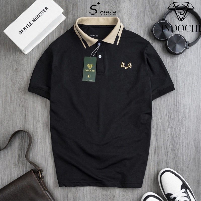 Áo phông nam anyar áo polo sừng hươu phong cách kiểu dáng basic đơn giản mà lịch lãm