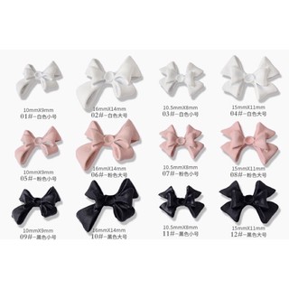 Set 2 Viên Charm Nơ Nhám Trang Trí Móng
